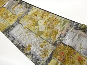 短冊秋草蒔絵文織出し袋帯